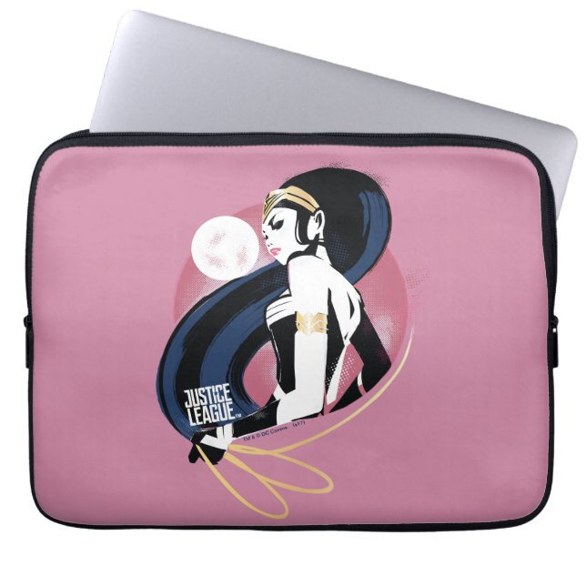 Justizielle Liga | Wonder Woman Profile Pop Art Laptopschutzhülle (Vorderseite)