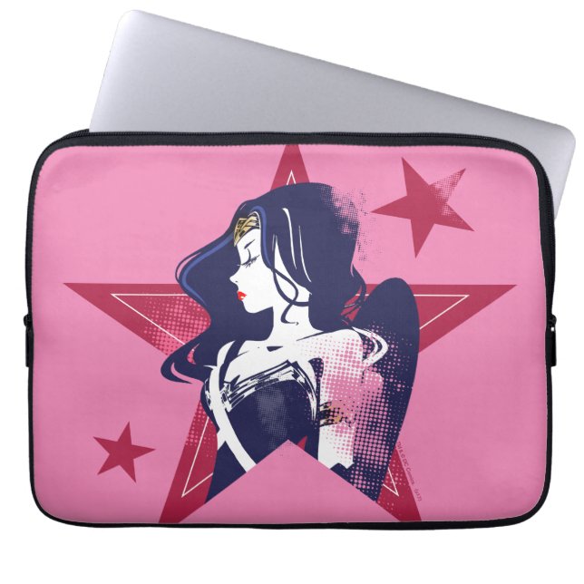 Justizielle Liga | Wonder Woman & Stars Pop Kunst  Laptopschutzhülle (Vorderseite)