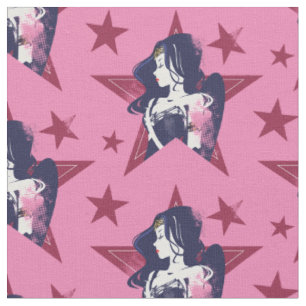 Justizielle Liga Wonder Woman & Stars Pop Kunst Stoff