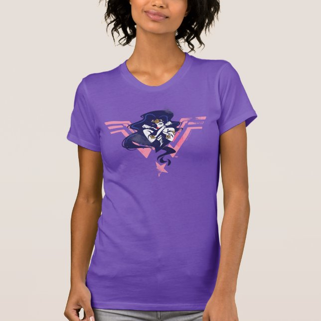 Justizielle Liga | Wonder Woman & Symbol Pop Art T-Shirt (Vorderseite)