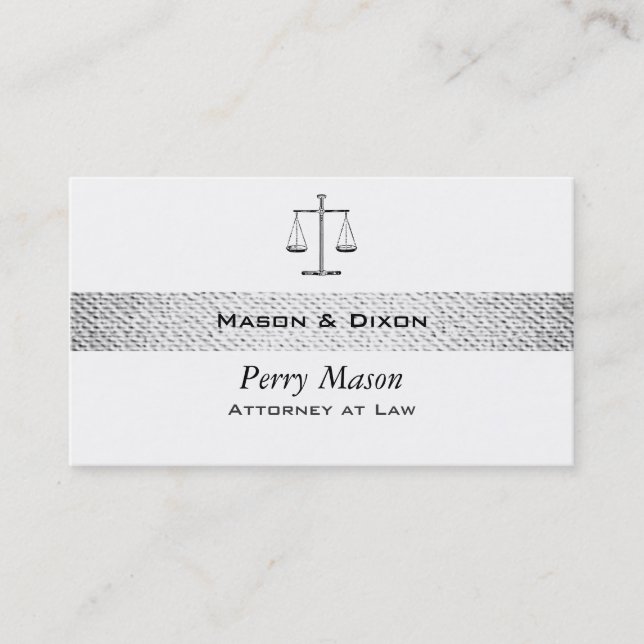 Justizielle Skala mit QR-Codes Visitenkarte (Vorderseite)