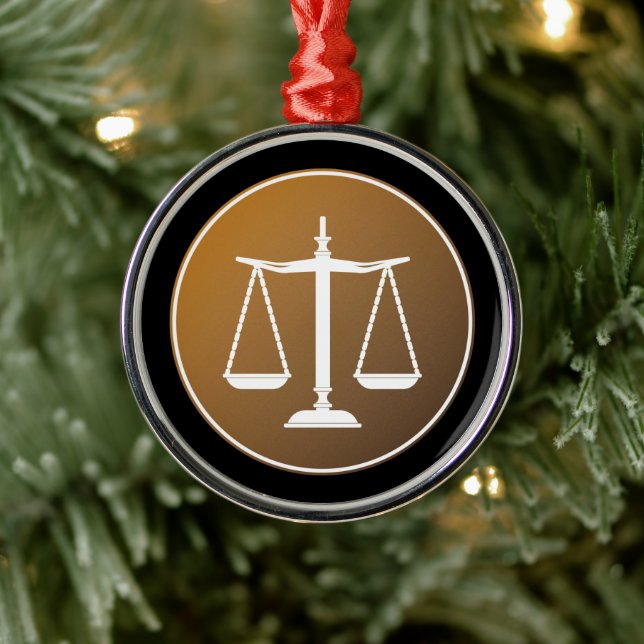 Justizskala| Rechtsgeschenke Ornament Aus Metall (Baum)