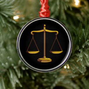 Justizskala  Rechtsgeschenke Ornament Aus Metall