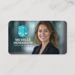 Justizwaage Logo Geschäftsfrau Visitenkarte