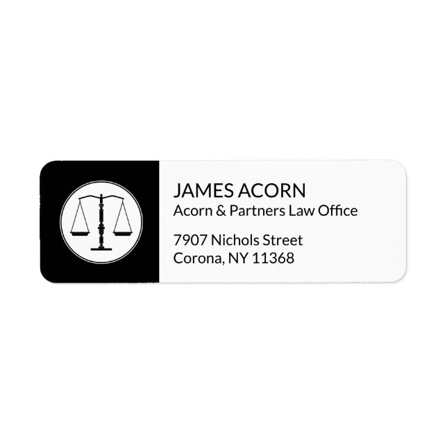 Justizwesen | Law Office Label (Vorne)