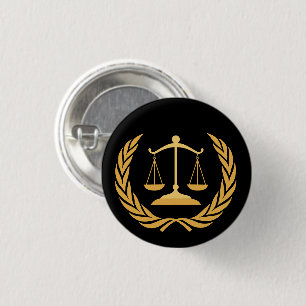 Justizwesen   Recht   Rechtsanwalt - Black & Gold  Button