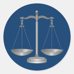 Justizwesen Runder Aufkleber