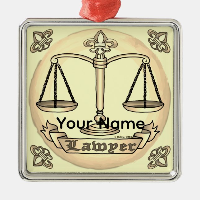 Justizwesenskala Silbernes Ornament (Vorne)
