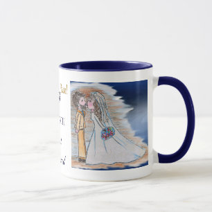 JustMarried Braut- und Bräutigam-Tasse Tasse
