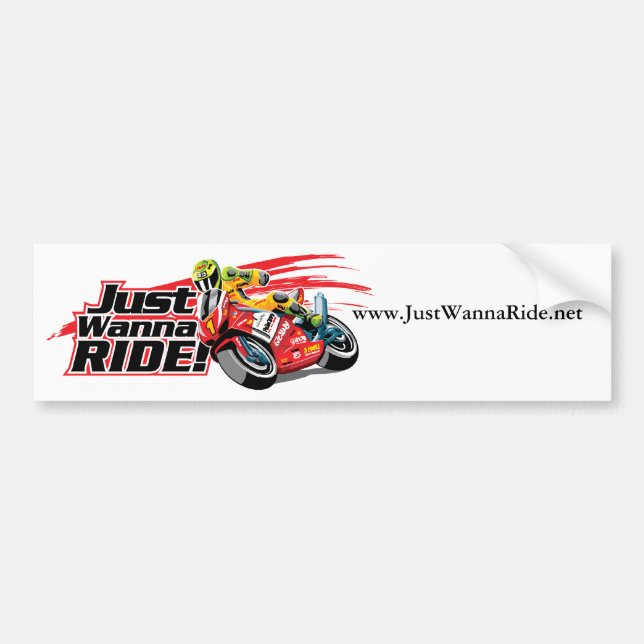 JustWannaRide.net-Autoaufkleber Autoaufkleber (Vorne)