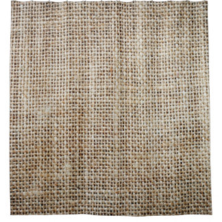 Jute-Hessian-Hintergrundtextur Duschvorhang