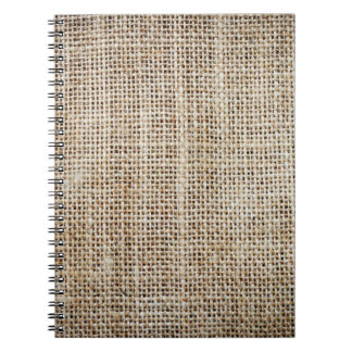 Jute-Hessian-Hintergrundtextur Notizblock