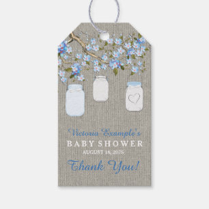 Jute-Mason-Glas-Baby-Party Geschenkanhänger