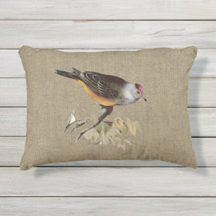 Jute mit Vogel Terrasse Kissen Für Draußen