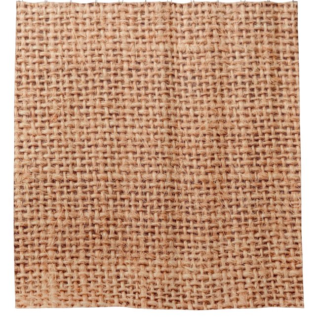 Jute Tasche Sack beige Farbe braun Duschvorhang (Vorderseite)