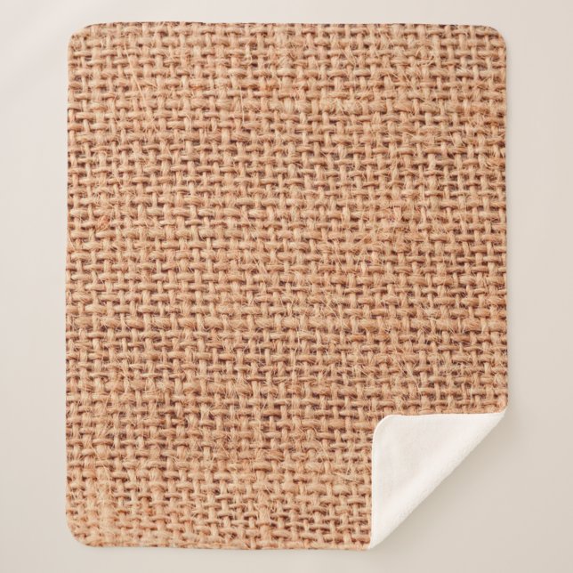 Jute Tasche Sack beige Farbe braun Sherpadecke (Vorderseite)