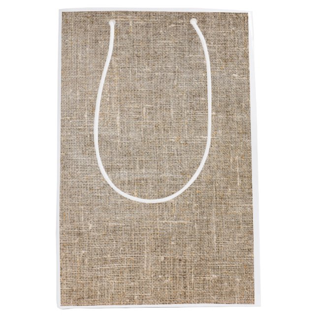 Jute Textile Mittlere Geschenktüte (Vorderseite)