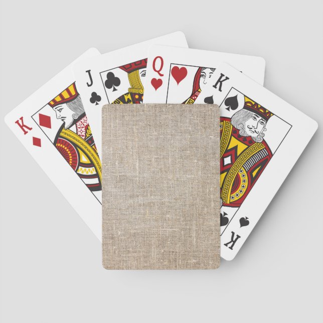 Jute Textile Spielkarten (Rückseite)