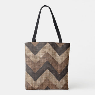 Jute Zickzack Tasche