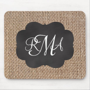Jutebrett-Schulwand-Dreifach-Monogramm-Schrift Mousepad