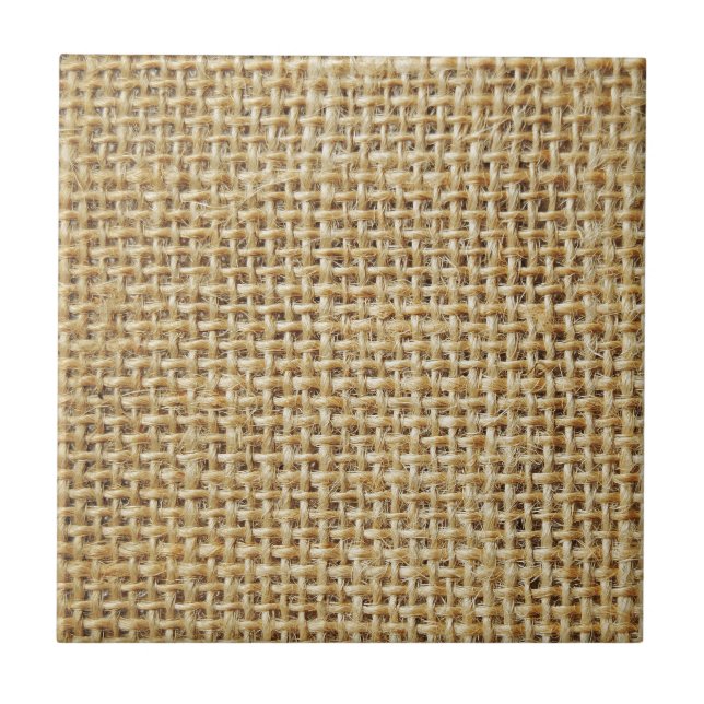 Jutestoff-Textur Fliese (Vorderseite)
