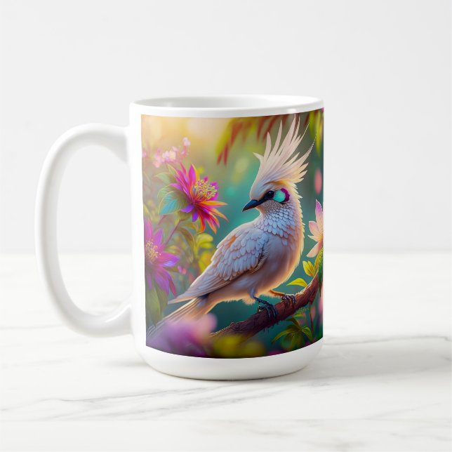 Juvenile Creush Feather Dove Fantasy Bird Kaffeetasse (Links)