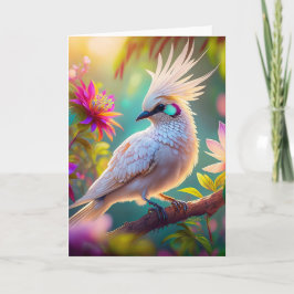 Juvenile Creush Feather Dove Fantasy Bird Karte
