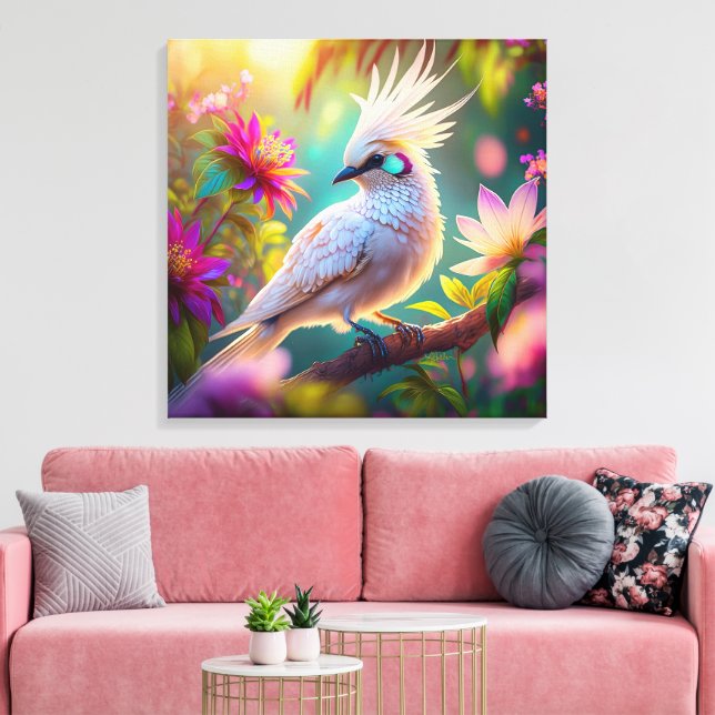 Juvenile Creush Feather Dove Fantasy Bird Leinwanddruck (Insitu (Wohnzimmer))