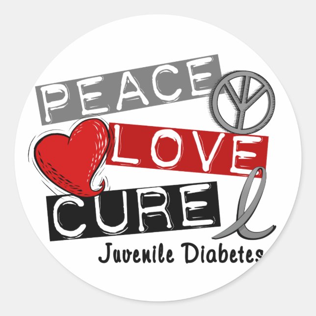JUVENILE DIABETES RUNDER AUFKLEBER (Vorderseite)