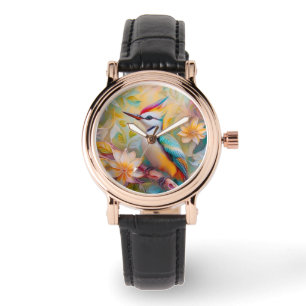 Juvenile Rainbow Woodpecker Fantasy Bird Armbanduhr