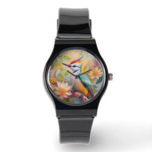 Juvenile Rainbow Woodpecker Fantasy Bird Armbanduhr