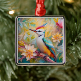 Juvenile Rainbow Woodpecker Fantasy Bird Ornament Aus Metall