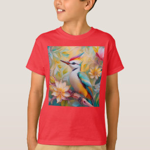 Juvenile Rainbow Woodpecker Fantasy Bird T-Shirt