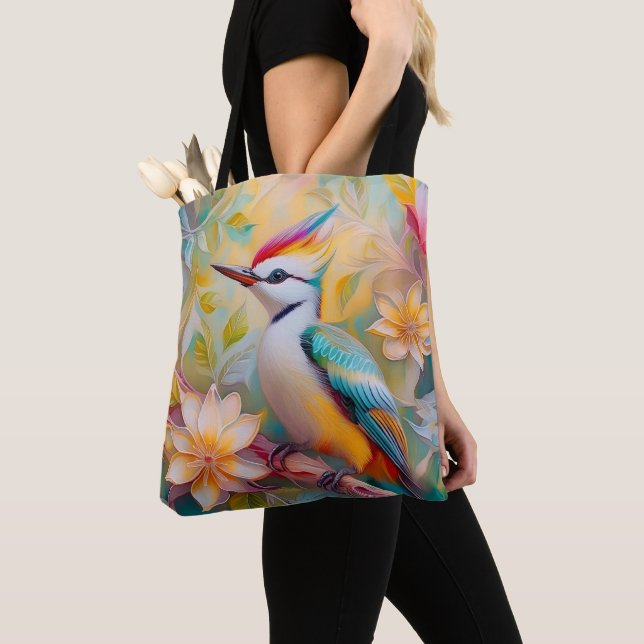 Juvenile Rainbow Woodpecker Fantasy Bird Tasche (Von Nahem)