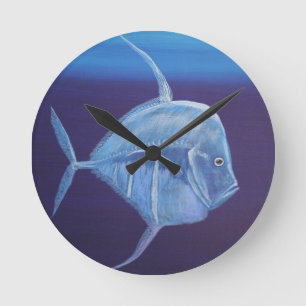 Juvenile Schauen Sie den Fisch ab. Runde Wanduhr