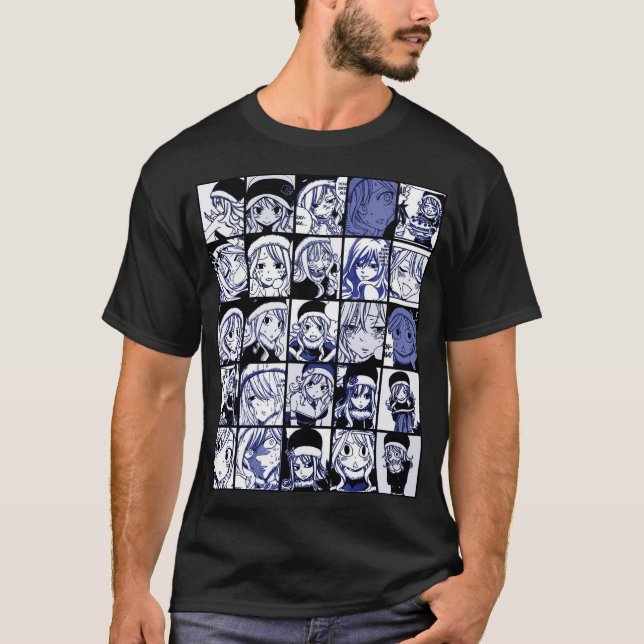 Juvia Lockser - Fairy Schwanz Collage T-Shirt (Vorderseite)