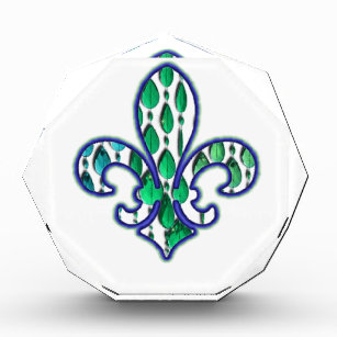 Juwel-blaues Grün Lilien-Flor New Orleans Auszeichnung