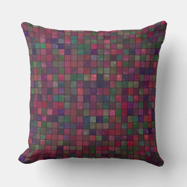 Juwel das gemusterte tont Mosaik Kissen (Vorderseite)