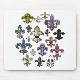 Juwel-Schein Lilien-Flor New Orleans Mousepad