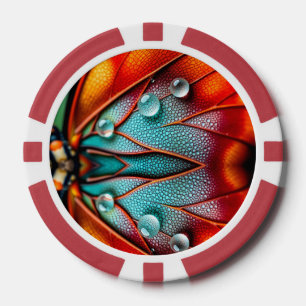 Juwelen auf einem feinen Flügel Pokerchips