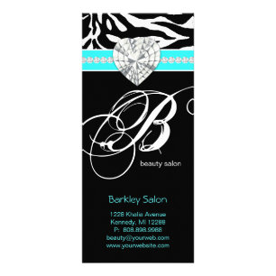 Juwelen Zebra Beauty Salon Wellness-Center Blue Ra Werbekarte