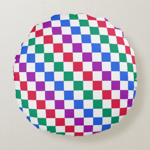 Juwelenbonbon-Diagonal-Kautschmuster Rundes Kissen