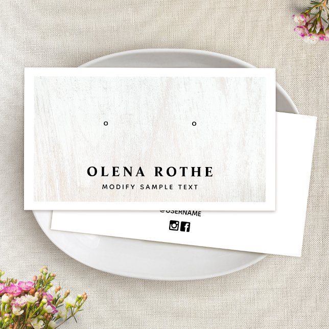 Juwelendarstellung aus weißem Holz Telefonnummerkarte (Von Creator hochgeladen)