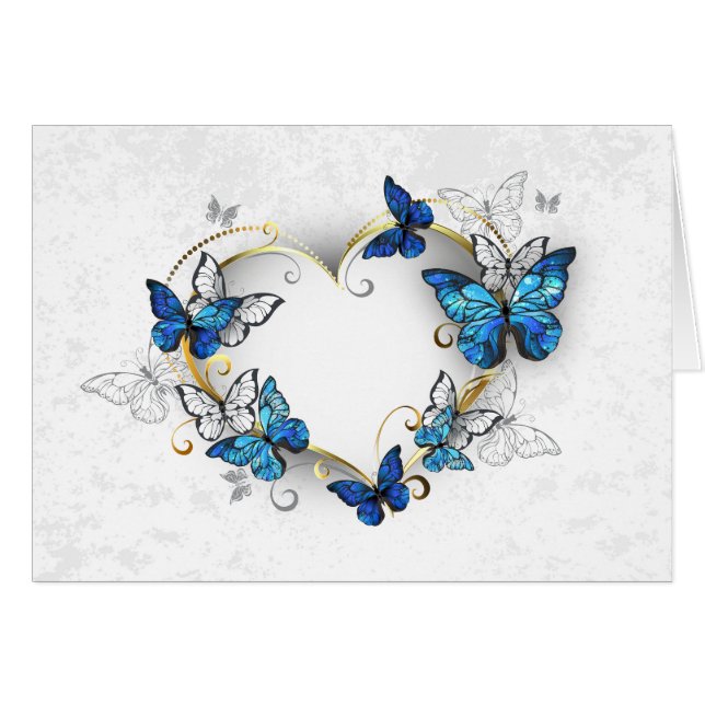 Juwelenherz mit Schmetterlingen Morpho (Vorderseite (Horizontal))