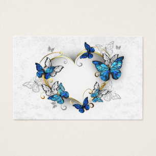 Juwelenherz mit Schmetterlingen Morpho
