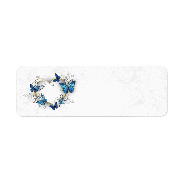 Juwelenherz mit Schmetterlingen Morpho (Vorne)