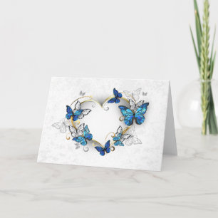 Juwelenherz mit Schmetterlingen Morpho