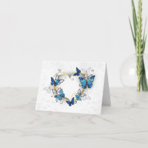Juwelenherz mit Schmetterlingen Morpho