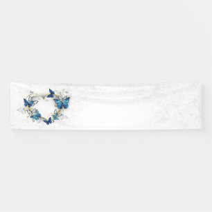 Juwelenherz mit Schmetterlingen Morpho Banner