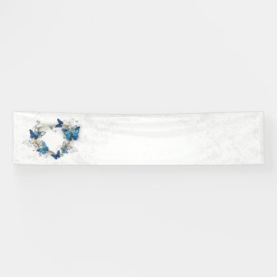 Juwelenherz mit Schmetterlingen Morpho Banner
